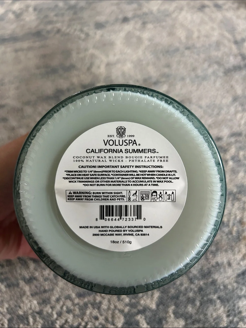 Voluspa California Summers Coconut Wax Blend Candle